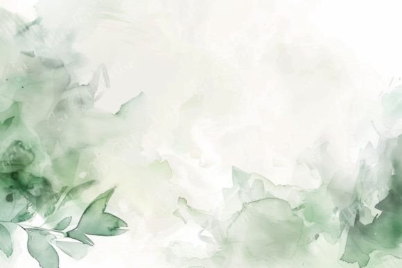 Abstract Green Watercolor Background: Nature's Palette