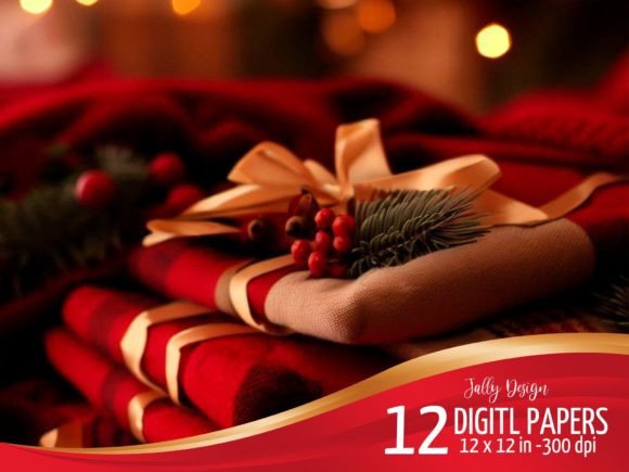 Christmas Blankets Digital Paper: A Cozy Creative Asset