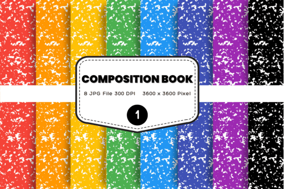 Composition Notebook Background School: A Designer's Digital Asset