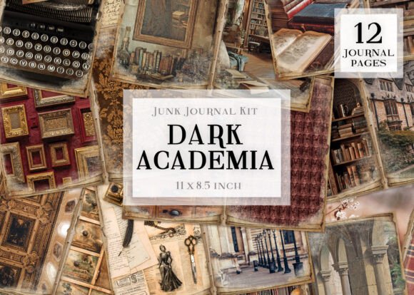 Dark Academia Junk Journal Kit: A Curator's Toolkit for Digital Artistry