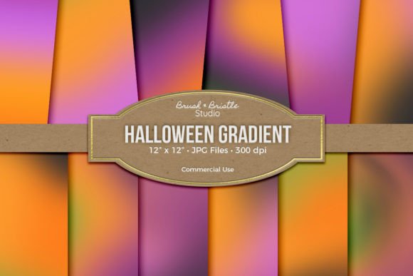 Elevate Your Autumn Creations with Halloween Gradient Digital Paper