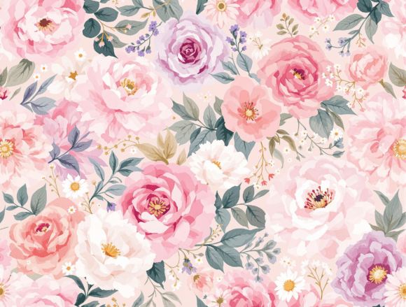 Embrace Soft Elegance: A Vibrant Floral Background