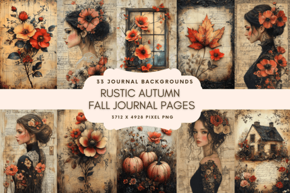 Embrace the Cozy Aesthetic with Rustic Autumn Fall Digital Paper