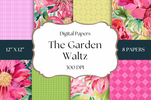 Infuse Joyful Energy into Your Projects with The Garden Waltz Digital Papers
