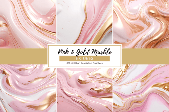 Pink & Gold Marble Style Digital Papers: A Designer's Asset