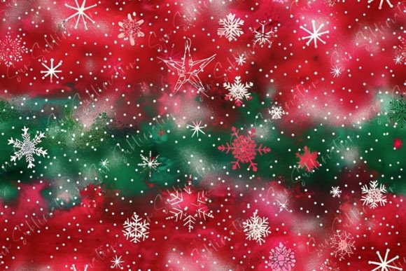 Red and Green Christmas Background with Snowflakes: A Designer's Guide