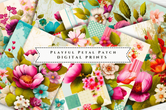 Shabby Chic Floral Pattern Background: Playful Petal Patch