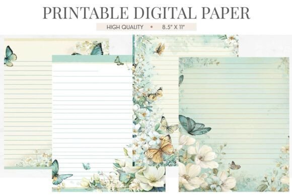 Teal Butterfly Lined Letter Paper: A Designer's Guide