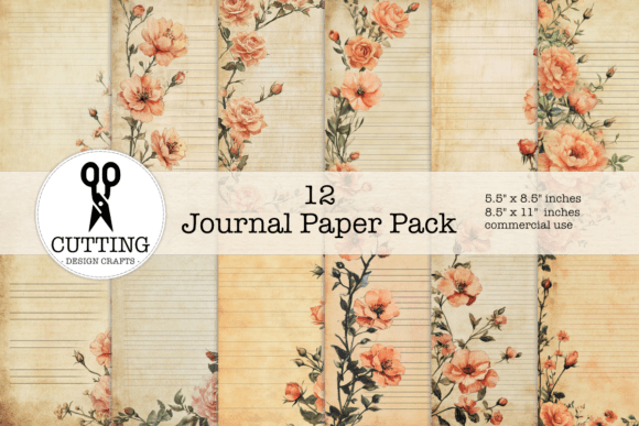 Timeless Charm: Using Vintage Coral Floral Notebook Paper