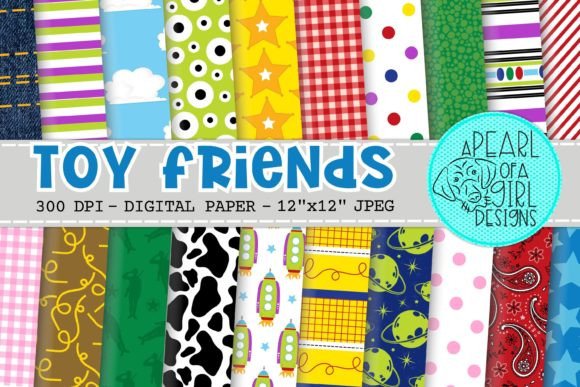 Toy Friends Digital Paper: A Designer's Playful Toolkit