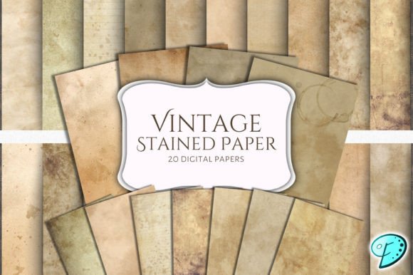 Unlock Authenticity: The Vintage Stained Paper 20 JPEGs Bundle
