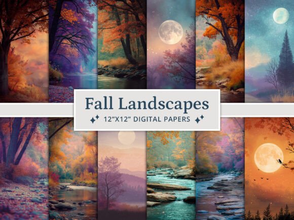 Unlocking Autumn's Palette: Working with Fall Landscape Digital Papers