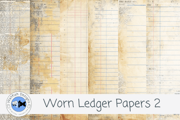 Worn Ledger Papers 2: Authentic Vintage Texture for Digital Design